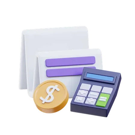 投资税收 3D 图标