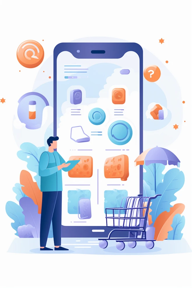 网上购物电商网购手机购物模型