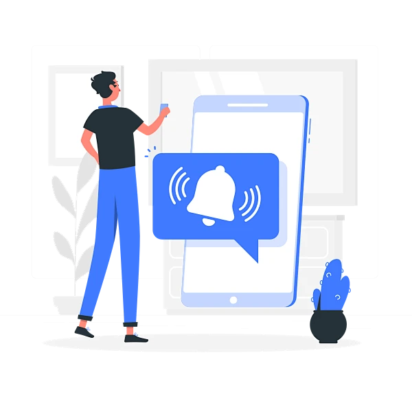 推送通知矢量svg插画